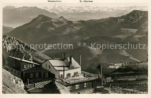 AK / Ansichtskarte Wendelsteinhaus mit den Hohen Tauern und Grossglockner Wendelsteinhaus