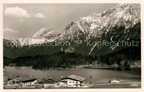 AK / Ansichtskarte Lautersee_Mittenwald Panorama Lautersee Mittenwald