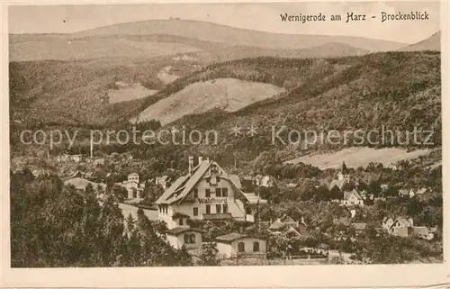 AK / Ansichtskarte Wernigerode_Harz Brockenblick Wernigerode Harz