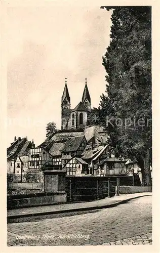 AK / Ansichtskarte Quedlinburg Am Schlossberg Quedlinburg