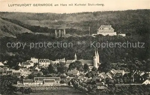 AK / Ansichtskarte Gernrode_Harz mit Kurhotel Stubenberg Gernrode Harz