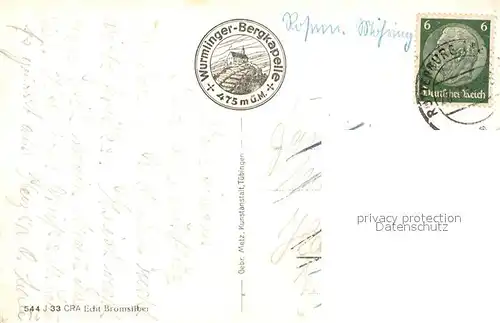 AK / Ansichtskarte Wurmlingen_Kapelle Bergkapelle Schaefer mit Schafherde Wurmlingen_Kapelle