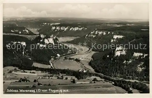 AK / Ansichtskarte Donautal Schloss Werenwag Fliegeraufnahme Donautal