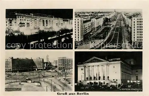AK / Ansichtskarte Berlin Stalinallee Alexanderplatz Deutsche Staatsoper Berlin