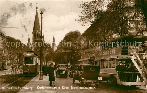AK / Ansichtskarte Charlottenburg Kurfuerstendamm Ecke Joachimsthalerstrasse Charlottenburg