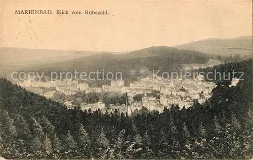 AK / Ansichtskarte Marienbad_Tschechien_Boehmen Blick vom Ruebezahl Marienbad_Tschechien