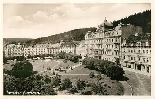 AK / Ansichtskarte Marienbad_Tschechien_Boehmen Goetheplatz Marienbad_Tschechien