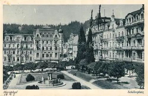 AK / Ansichtskarte Marienbad_Tschechien_Boehmen Schillerplatz Marienbad_Tschechien