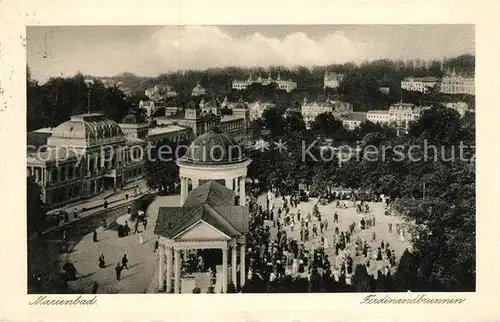 AK / Ansichtskarte Marienbad_Tschechien_Boehmen Ferdinandbrunnen Marienbad_Tschechien