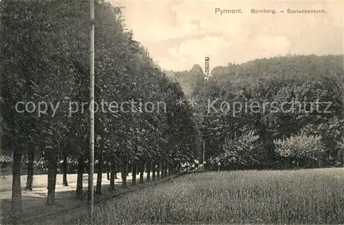 AK / Ansichtskarte Bad_Pyrmont Bornberg Spelunkenturm Bad_Pyrmont