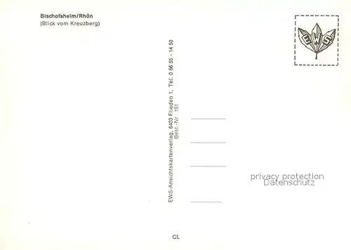 AK / Ansichtskarte Bischofsheim_Rhoen Blick vom Kreuzberg Bischofsheim Rhoen