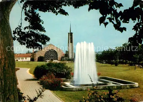 AK / Ansichtskarte Bad_Soden_Taunus Neuer Kurpark Brunnen Kirche Bad_Soden_Taunus