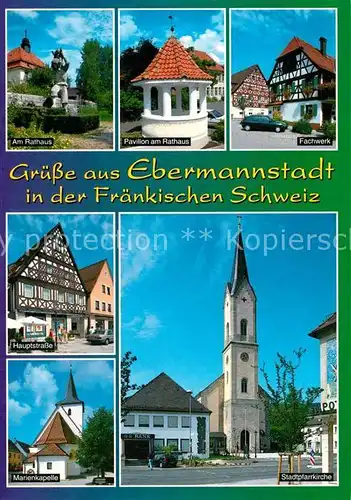 AK / Ansichtskarte Ebermannstadt Fachwerk Marienkapelle Pfarrkirche  Ebermannstadt