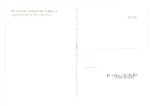 AK / Ansichtskarte Pottenstein_Oberfranken mit Jugendherberge und Schullandheim Pottenstein_Oberfranken