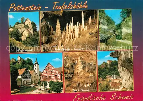 AK / Ansichtskarte Pottenstein_Oberfranken Teufelshoehe Burg  Pottenstein_Oberfranken