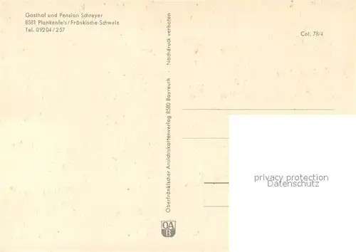 AK / Ansichtskarte Plankenfels Fliegeraufnahme Pension Hans Schreyer Plankenfels