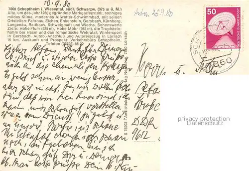 AK / Ansichtskarte Schopfheim im Wiesental Schopfheim