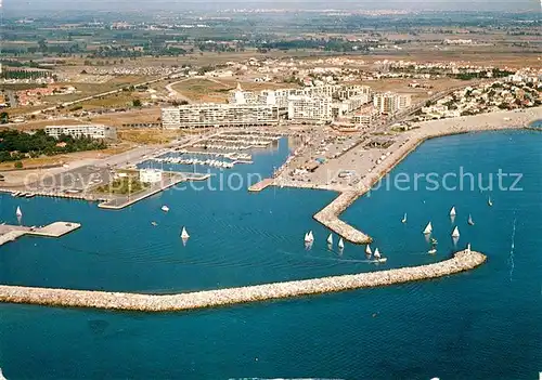 AK / Ansichtskarte Saint Cyprien_Plage Fliegeraufnahme Port  Saint Cyprien_Plage