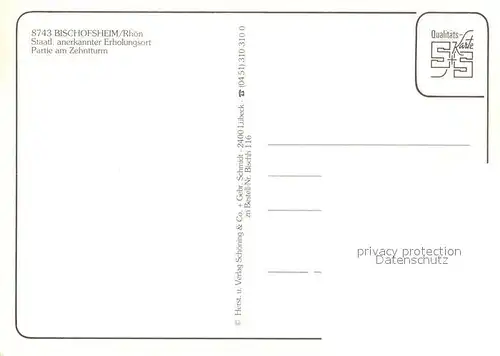 AK / Ansichtskarte Bischofsheim_Rhoen Partie am Zehntturm Bischofsheim Rhoen