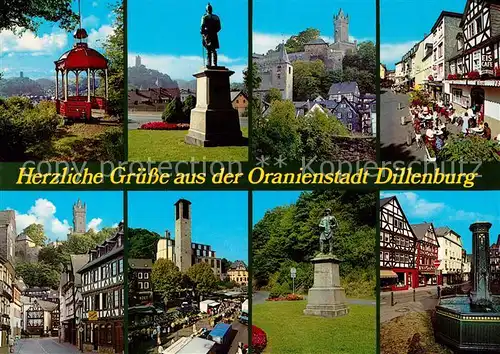 AK / Ansichtskarte Dillenburg Fachwerk Brunnen Denkmal  Dillenburg