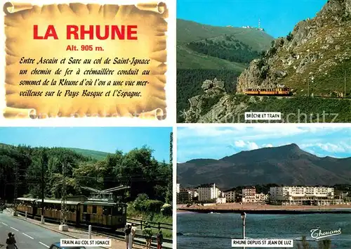 AK / Ansichtskarte Saint_Ignace_Pays_Basque La Rhune Breche et Train Saint Jean de Luz Saint_Ignace_Pays_Basque