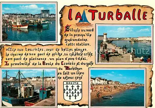 AK / Ansichtskarte La_Turballe Hafen Strand Leuchtturm La_Turballe