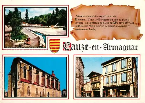 AK / Ansichtskarte Eauze Park Kirche Stadt Chronik Eauze