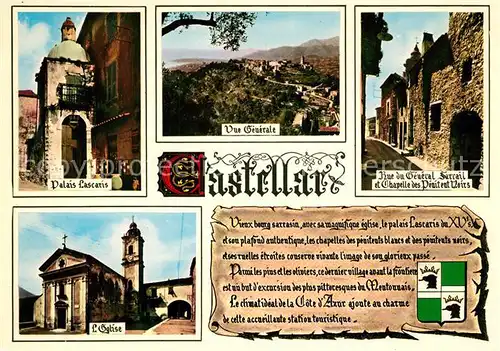 AK / Ansichtskarte Castellar Palais Lascaris Rue du General Ferrail Chapelle Kirche Chronik Castellar