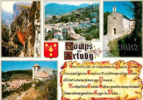 AK / Ansichtskarte Comps sur Artuby Panoramen Kirche Chronik Comps sur Artuby