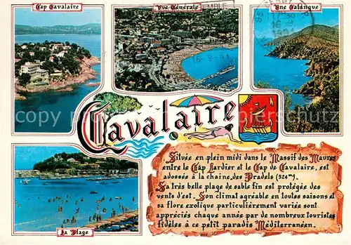 AK / Ansichtskarte Cavalaire sur Mer Cap Cavalaire Panoramen Strand Chronik Cavalaire sur Mer