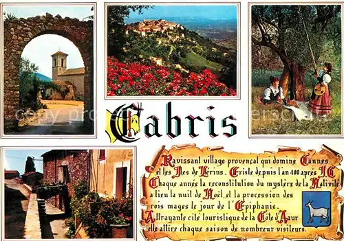 AK / Ansichtskarte Cabris Picknick Schloss  Panorama Chronik Cabris