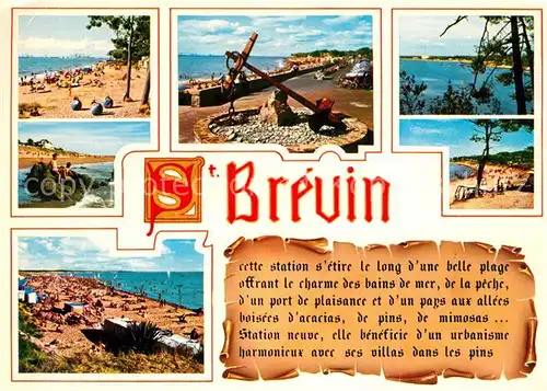 AK / Ansichtskarte Saint Brevin les Pins Strand Hafen Panorama Chronik Saint Brevin les Pins