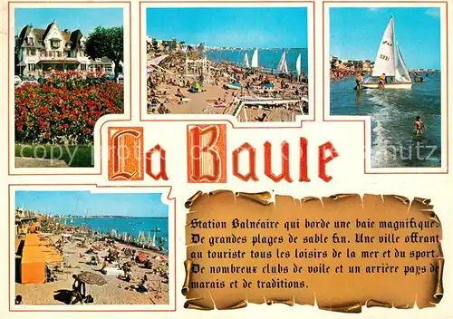 AK / Ansichtskarte La_Baule_Atlantique Strand Segelboote Park Chronik La_Baule_Atlantique