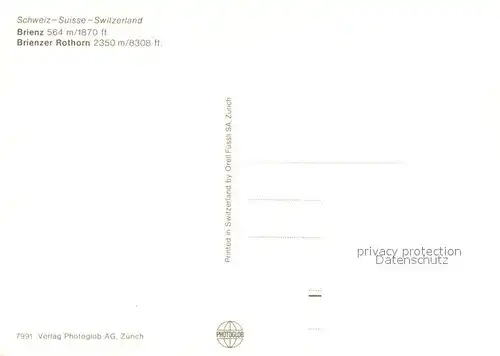 AK / Ansichtskarte Brienz_BE Brienzer Rothorn Bahn Brienz_BE
