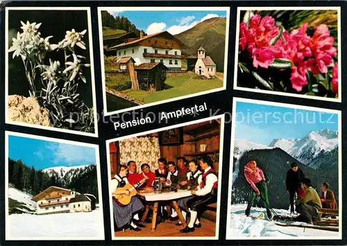 AK / Ansichtskarte St_Magdalena Pension Ampfertal Hausmusik Wintersport Alpenflora Edelweiss Alpen St_Magdalena