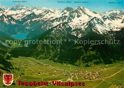 AK / Ansichtskarte Tannheim_Tirol Vilsalpsee Alpenpanorama Fliegeraufnahme Tannheim Tirol
