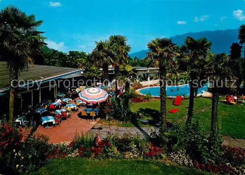 AK / Ansichtskarte Locarno_TI Ferienparadies Hotel Losone Swimming Pool Palmen Locarno_TI