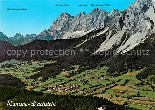 AK / Ansichtskarte Ramsau_Dachstein_Steiermark Hochplateau Alpenpanorama Fliegeraufnahme Ramsau_Dachstein
