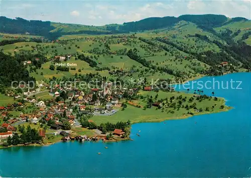 AK / Ansichtskarte Oberaegeri aegerisee Fliegeraufnahme Oberaegeri