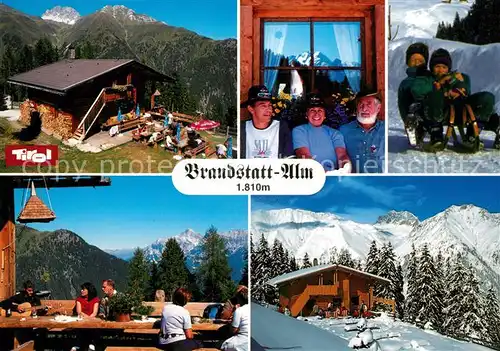 AK / Ansichtskarte Neustift_Stubaital_Tirol Brandstatt Alm Wandergebiet Rodelbahn Wintersportplatz Alpen Neustift_Stubaital_Tirol