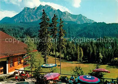 AK / Ansichtskarte Krienseregg Bergrestaurant Gondelbahn Kriens Fraeckmuentegg mit Pilatus Krienseregg