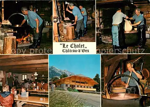 AK / Ansichtskarte Chateau d_Oex Le Chalet Fromagerie Cafe Restaurant Chateau d Oex