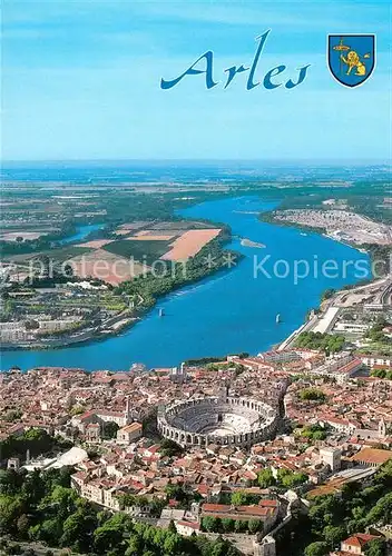 AK / Ansichtskarte Arles_Bouches du Rhone Fliegeraufnahme Arles_Bouches du Rhone