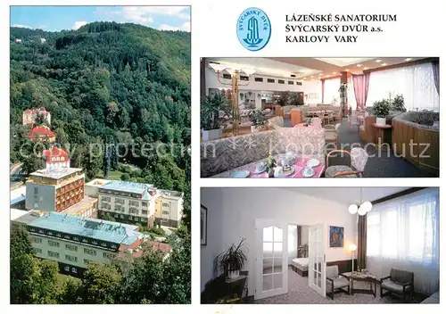 AK / Ansichtskarte Karlovy_Vary Lazenske Sanatorium Svycarsky Dvur Karlovy Vary
