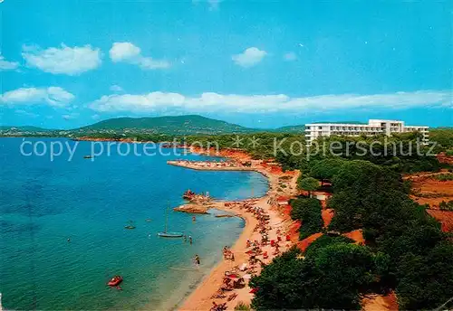 AK / Ansichtskarte Santa_Eulalia_del_Rio Hotel Augusta Playa Strand Kueste Santa_Eulalia_del_Rio