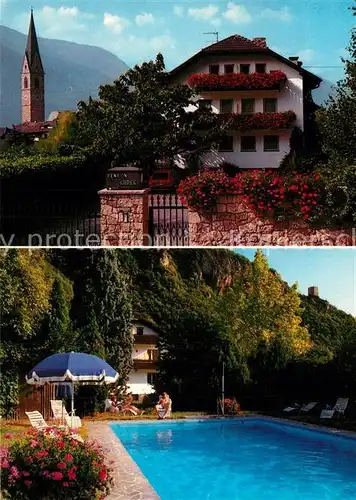 AK / Ansichtskarte Terlano_Suedtirol Pension Runer Swimming Pool Terlano_Suedtirol