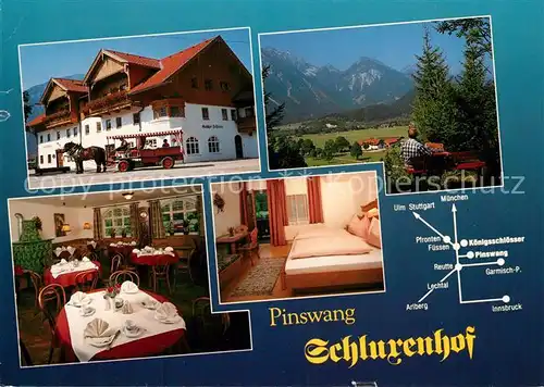 AK / Ansichtskarte Pinswang_Tirol Hotel Restaurant Schlurenhof Landschaftspanorama Alpen Pinswang Tirol