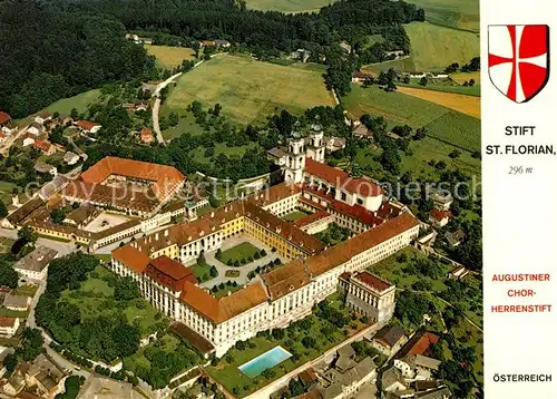 AK / Ansichtskarte St_Florian Augustiner Chorherrenstift Barock Fliegeraufnfahme St_Florian