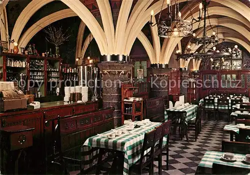 AK / Ansichtskarte Gent_Gand_Flandre Restaurant Tearoom Cafe Raadskelder anno 1425 Gent_Gand_Flandre
