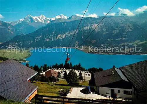 AK / Ansichtskarte Niederhorn Sesselbahn Beatenberg Thunersee Eiger Moench Jungfrau Berner Alpen Niederhorn